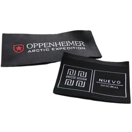 woven damask clothing labels